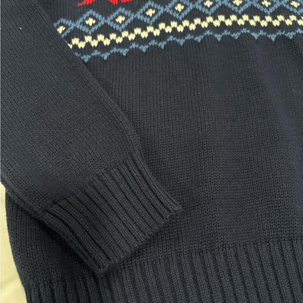 Children’s Place Dino Sweater | Navy Fair Isle | Size 5T | NWT